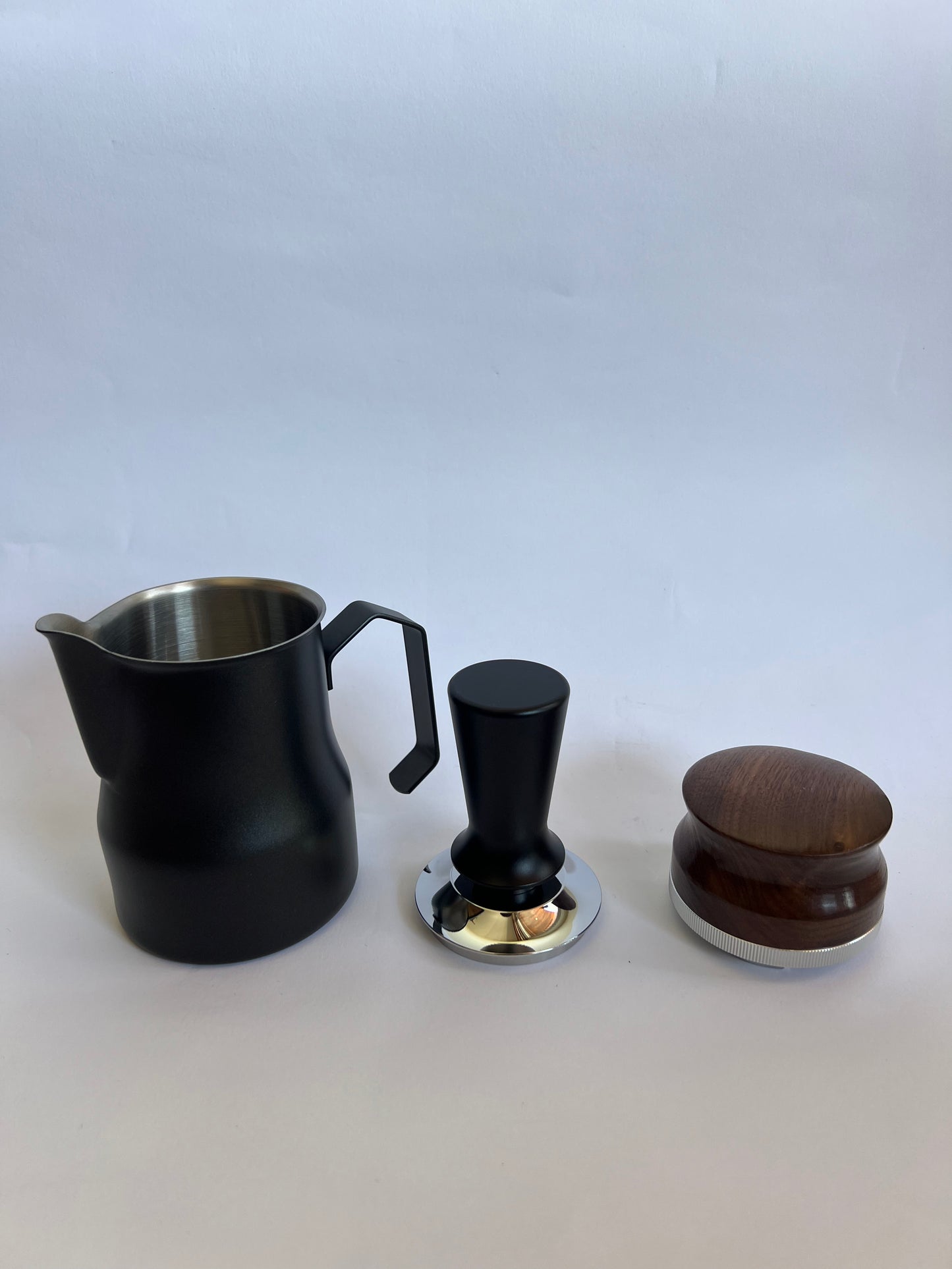 Kit Barista Espresso - Tamper calibrado + Nivelador + Pitcher